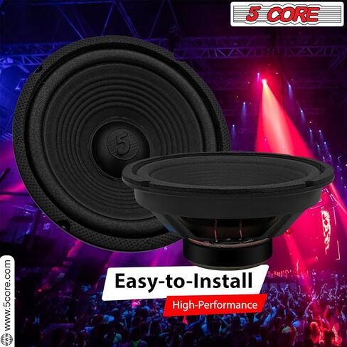 5 CORE 8 بوصة مكبرات صوت للسيارة 4 أوم، 50 وات RMS، 0.81 بوصة CCAW ملف نحاسي، 90 مم مغناطيس WF 8 "-890 1 قطعة in Kuwait