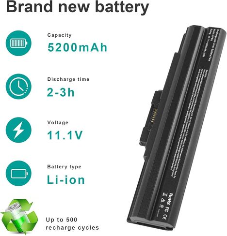 BPS13 بطارية كمبيوتر محمول لسوني Vaio VGN-CS VGN-FW VGN-AW VGP-BPS13 VGP-BPS13A VGP-BPS13B VGP-BPS13A/B VGP-BPS13B/Q VGP-BPS13B/S VGP-BPL13 PCG-81214L PCG-81114L VGP- BPS21 VGP-BPS21A VGP-BPS21B in Kuwait