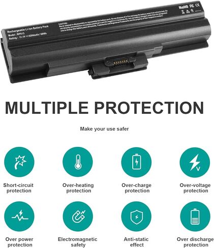 BPS13 بطارية كمبيوتر محمول لسوني Vaio VGN-CS VGN-FW VGN-AW VGP-BPS13 VGP-BPS13A VGP-BPS13B VGP-BPS13A/B VGP-BPS13B/Q VGP-BPS13B/S VGP-BPL13 PCG-81214L PCG-81114L VGP- BPS21 VGP-BPS21A VGP-BPS21B in Kuwait