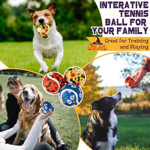 36 Pcs Dog Squeaky Tennis Balls 2.5 Inch Interactive Balls for Small Medium Large Dogs Teething Chew Toys for Throwing Fetch Exercise Playing Outdoor 6 Style(Heart) in Saudi Arabia