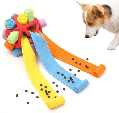 Interactive Snuffle Toys for Dogs, Sniffle Interactive Treat Game Ball, Furry Fellow Snuffle Master, Encouraging Natural Foraging Skills (Sky Blue, Triangle) in Kuwait