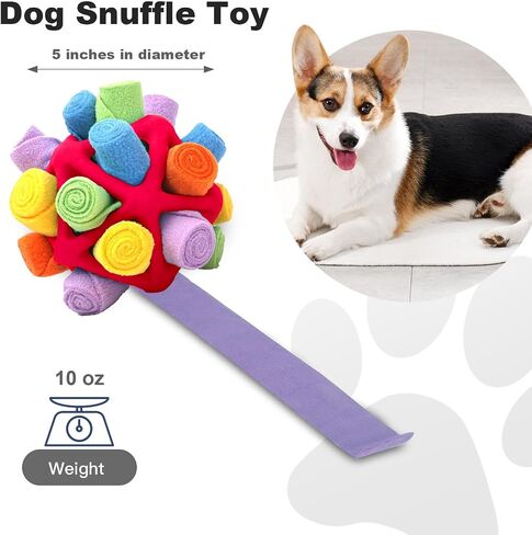 Interactive Snuffle Toys for Dogs, Sniffle Interactive Treat Game Ball, Furry Fellow Snuffle Master, Encouraging Natural Foraging Skills (Sky Blue, Triangle) in Kuwait