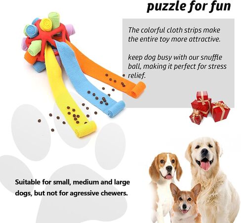 Interactive Snuffle Toys for Dogs, Sniffle Interactive Treat Game Ball, Furry Fellow Snuffle Master, Encouraging Natural Foraging Skills (Sky Blue, Triangle) in Kuwait