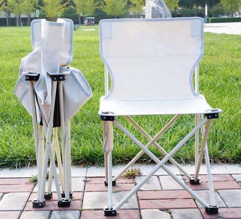 Small Portable Camping Chair, Collapsible Chair for Camping, Easy Folding and Storage, Folding Chair Suitable for Fishing, Travel, Beach, Picnic, Lawn Outdoor. (White) in Saudi Arabia