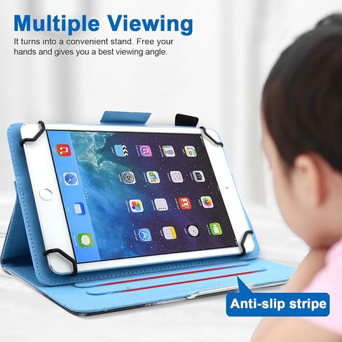 JZCreater 10 Inch Tablet Case, Universal 10 10.1 Inch Android Tablet Cover, Multi-Angle Viewing Stand Case for 9.5-10.5 Inch Tablet, Sky Blue in Saudi Arabia