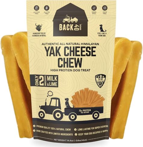 Himalayan Yak Cheese Dog Chews – Long-Lasting Natural Chews for Aggressive Chewers – 2-Ingredient, High Protein, Odorless, Dental Health Treats for Dogs (Large, 4 Pack) in Saudi Arabia