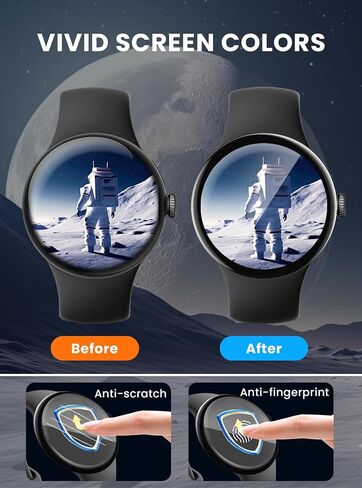 لـ Google-Pixel Watch-3 واقي شاشة 41 مم - حافة منحنية PMMA فيلم ثلاثي الأبعاد لـ (2024) Pixel Watch 3/2/1 غطاء كامل لفيلم 41 مم، شفاف عالي الدقة، مضاد للخدش، واقي شاشة رفيع للغاية in Saudi Arabia