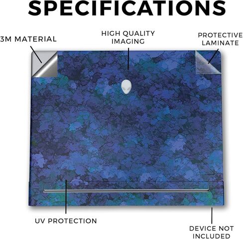 Laptop Skin Compatible with Alienware X16 R2 (2024) - Blue Ice - Premium 3M Vinyl Protective Wrap Decal Cover - Easy to Apply | Crafted in The USA by MightySkins in Saudi Arabia