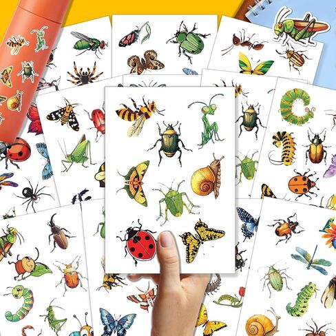 100 قطعة من ملصقات الحشرات - ملصقات الحشرات، ملصقات مقاومة للماء لزجاجات المياه والكمبيوتر المحمول وأمتعة الكمبيوتر وسجلات القصاصات والمراهقين والبالغين والبنات والأطفال وديكورات الحفلات المضحكة in Kuwait