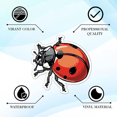 100 قطعة من ملصقات الحشرات - ملصقات الحشرات، ملصقات مقاومة للماء لزجاجات المياه والكمبيوتر المحمول وأمتعة الكمبيوتر وسجلات القصاصات والمراهقين والبالغين والبنات والأطفال وديكورات الحفلات المضحكة in Kuwait