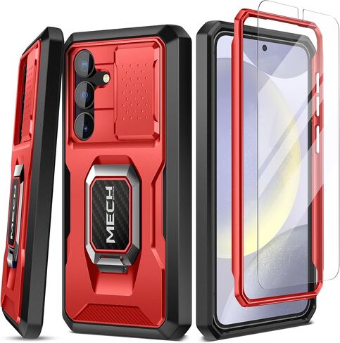 TONGATE for Z Fold 6 Case with Privacy Screen Protector, Built-in Z Fold6 S Pen Holder, Rugged Z6 Phone Case with Ring Stand & Slide Camera Cover & Belt Clip for Samsung Galaxy Z Fold 6 2024, Black in Saudi Arabia