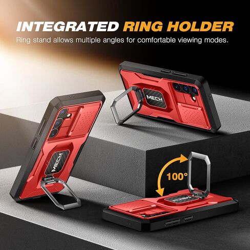TONGATE for Z Fold 6 Case with Privacy Screen Protector, Built-in Z Fold6 S Pen Holder, Rugged Z6 Phone Case with Ring Stand & Slide Camera Cover & Belt Clip for Samsung Galaxy Z Fold 6 2024, Black in Saudi Arabia