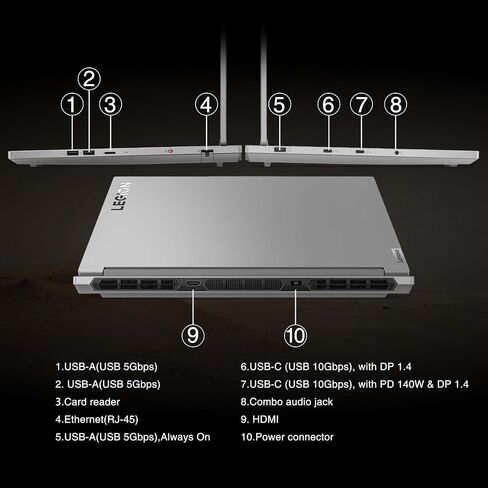 Lenovo Newest Legion 16" WQXGA i9 RTX 4060 Gaming Laptop, 16" WQXGA 2560 * 1600 165Hz, Intel i9-14900HX, NVIDIA GeForce RTX 4060, 64GB DDR5 RAM, 2TB SSD, W11H, with ADATA 512 External SSD Bundle in Saudi Arabia
