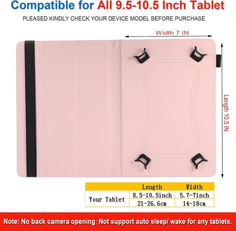 JZCreater 10 Inch Tablet Case, Universal 10 10.1 Inch Android Tablet Cover, Multi-Angle Viewing Stand Case for 9.5-10.5 Inch Tablet, Sky Blue in Saudi Arabia