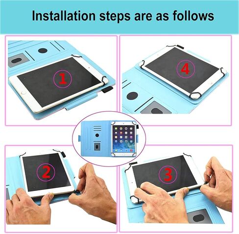 JZCreater 10 Inch Tablet Case, Universal 10 10.1 Inch Android Tablet Cover, Multi-Angle Viewing Stand Case for 9.5-10.5 Inch Tablet, Sky Blue in Saudi Arabia