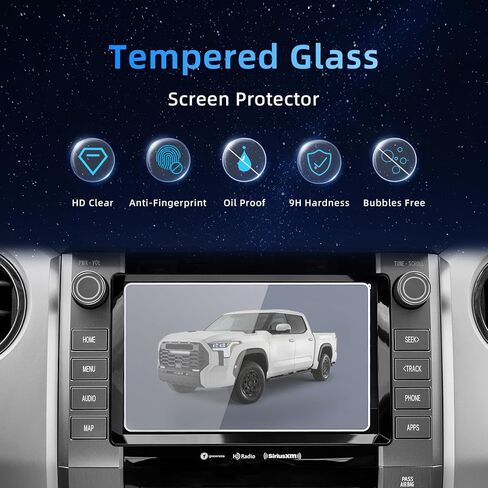 واقي شاشة من الزجاج المقسى متوافق مع 2021 2020 Toyota Tundra SR/SR5/Limited/Platinum/1794/TRD Pro 8 بوصة ملحقات شاشة لمس راديو السيارة طبقة حماية 9H مضادة لبصمات الأصابع in Kuwait