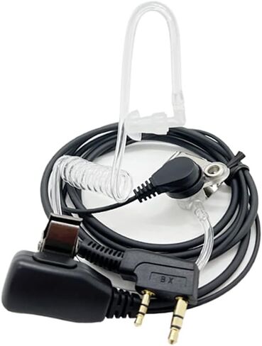 Walkie Talkie Earpiece with Mic PTT 2 Pin Covert Air Acoustic Tube Headset Surveillance Headset Compatible with Baofeng UV-5R BF-888S BF-F8HP Retevis H-777 RT21 RT22 Kenwood Radio(1PCS) in Saudi Arabia