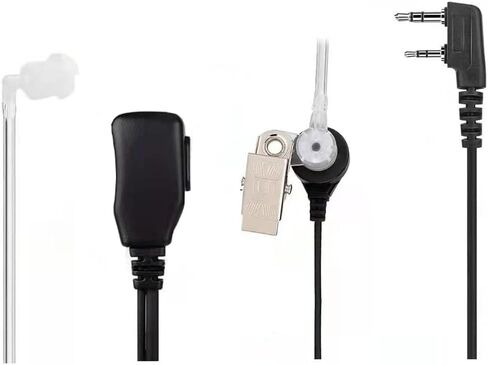 Walkie Talkie Earpiece with Mic PTT 2 Pin Covert Air Acoustic Tube Headset Surveillance Headset Compatible with Baofeng UV-5R BF-888S BF-F8HP Retevis H-777 RT21 RT22 Kenwood Radio(1PCS) in Saudi Arabia