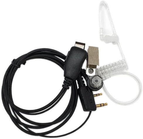 Walkie Talkie Earpiece with Mic PTT 2 Pin Covert Air Acoustic Tube Headset Surveillance Headset Compatible with Baofeng UV-5R BF-888S BF-F8HP Retevis H-777 RT21 RT22 Kenwood Radio(1PCS) in Saudi Arabia