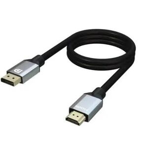 Master Cables DisplayPort to HDMI 2 Metre (6.6 Ft) Cable, Aluminum Alloy Shell & Gold Plated Connectors, Uni-Directional DP to HDMI, Compatible with HP, ThinkPad, AMD, NVIDIA, Desktop and More
