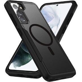 for Samsung Galaxy S21 FE 5G Case,[Compatible with Magsafe] [Military Grade Drop Tested] Shockproof Magnetic Tough Rugged Protective Phone Case -6.4 inch (Black)