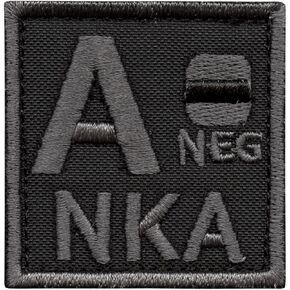 A NEG A- NKA Blood Type ACU Subdued Morale Tactical Army Embroidery Fastener Patch