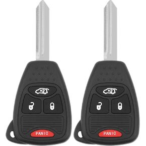 Key Fob Replacement for 2007-2016 Compass/ 07-18 Patriot/ 06-16 Wrangler/ 04-09 Dodge Durango/ 06-08 Ram/ 07-13 Caliber/ 08-14 Avenger/ 11-14 Chrysler 200/07-09 Sebring, OHT692427AA,2Pcs