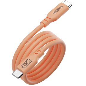 InfinaCore 3ft 240W Quick Charge Cable - Rapid and Reliable USB-C Charging for Most Devices - USB-C to USB-C Charging Cable - Power Cable for Phones, Tablets, & More, Pink Silicone