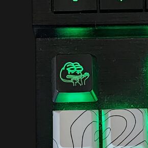 Smiley Backlit Keycap Set - Custom kecaps for Cherry MX Mechanical Keyboard, SA Profile, R4 Keycaps, Translucent Backlight, Artisan, Personalized Keycap (4pk - Arrow Keys) (NUKE / Escape Key)