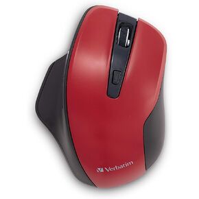 Verbatim Silent Ergonomic Wireless LED Mouse – Red