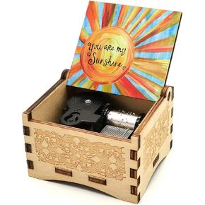 Edelweiss Music Box Wind Up, Handcrafts Wooden Decor/Gifts/Home Decoration (Edelweiss)