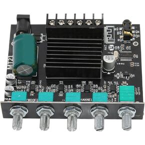 Digital Stereo Amplifier Board, ZK‑MT21 Bluetooth 2.1 Channel DC 12‑24V, HiFi DIY Audio Power Amp Module, for 15‑100W 4‑8Ω Speakers