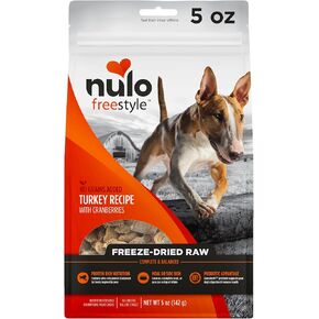 Nulo Freestyle Freeze-Dried Raw, Ultra-Rich Grain-Free Dry Dog Food for All Breeds and Life Stages with BC30 Probiotic for Digestive and Immune Health, Turkey with Cranberries, 8.0 Ounce