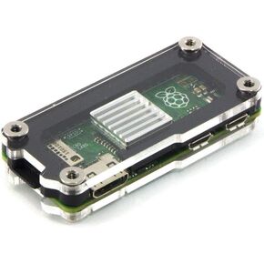 Zebra Zero Heatsink Case in Black Ice for Raspberry Pi Zero 1.3 & Wireless ~ C4Labs