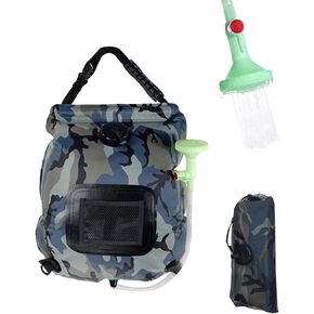Portable Camping Shower Bag Solar Shower Bag for Camping 5 Gal/20L with On-Off Switchable Shower Head and Removable Hose for Camping,Hiking,Travel,Beach Swimming,Outdoor