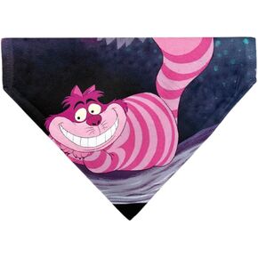Disney Pet Bandana Alice in Wonderland Cheshire Cat Smiling Pose Slip On Collar Bandana Only