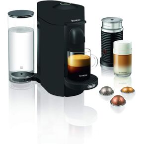 Nespresso VertuoPlus Coffee and Espresso Machine by De'Longhi, 5 fl.oz. Cherry Red