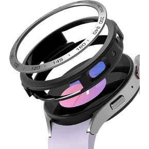 Ringke Air Sports + Bezel Styling [Style & Protection in One] Compatible with Samsung Galaxy Watch 5 40mm Case, Flexible Shockproof TPU Cover with Adhesive Aluminum Frame Ring - Black / 11