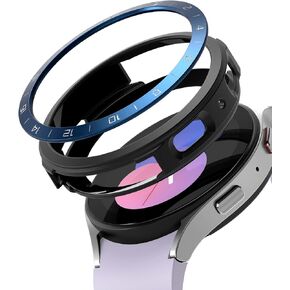 Ringke Air Sports + Bezel Styling [Style & Protection in One] Compatible with Samsung Galaxy Watch 5 40mm Case, Flexible Shockproof TPU Cover with Adhesive Aluminum Frame Ring - Black / 11