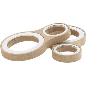 2Set Universal Speaker Spacer Ring Adator Dual Rings Waterproof for 1.5" for 3.5" Speaker Mounting Spacer Bracket Ring with Acrylic Washers Brown Wood