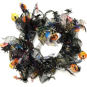 Midlee Pumpkin & Spider Web Halloween Decorative Dog Collar (X-Large)