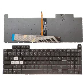 Laptop Replacement US Layout Backlit Keyboard for Asus TUF Gaming A15 F15 FA507 FA507R FX507 FX507R FX507Z FX507ZM FX517 FX517ZC FX517ZM FX517ZR FX517ZE Gaming A17 FA707 FA707RC F17 FX707