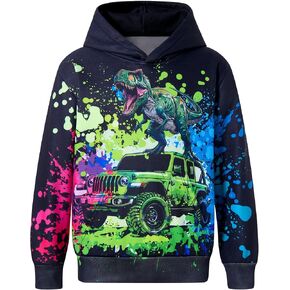 Goodstoworld Boys Girls Warm Fleece 3D Graphic Hoodies Sweatshirt with Pockets Size 5-16 Years