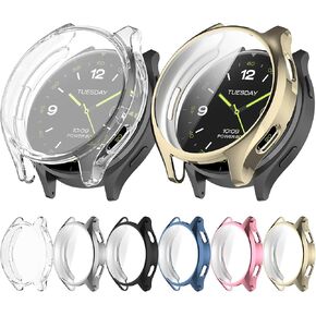 FitTurn [6-PACK] Compatible with Xiaomi Watch2 Case, Screen Protector Full Cover TPU Case, Smartwatch Accessories TPU Shockproof Full Protective Cover for Xiaomi Watch2