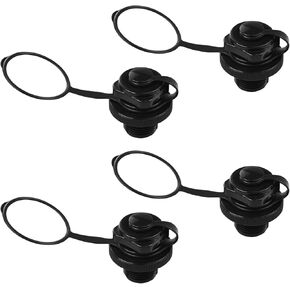 Flylin Inflatable Boat Air Valve, 4Pcs One way inflation Boat Spiral Air Plugs Kayak Air Valve Replacement for Rubber Dinghy Raft Pool Boat Airbeds