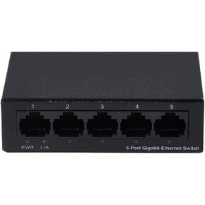 5 Port Gigabit Ethernet Switch, Ethernet Unmanaged Switch, 1000Mbps Ethernet Port Monitoring Expander Switch for Home Router Dormitory Home Network
