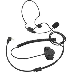Boom Mic Ptt Earpiece Behind Head Over The Ear Two Way Radio Headset Headphone for Midland Walkie Talkies 2 Pin GXT GMRS LXT