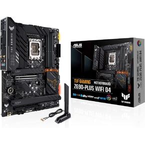 ASUS TUF Gaming Z690-Plus WiFi LGA 1700(Intel12th Gen) ATX Gaming Motherboard(PCIe 5.0,DDR5,4xNVMe SSD,14+2 Power Stages,WiFi 6,2.5Gb LAN,Front USB 3.2 Gen 2 Type-C Ports,Thunderbolt 4)