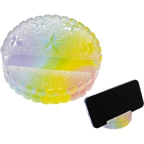 Phone Stand,Cute Phone Stand for Cellphone Tablet On Desk,Round Phone Stand,Resin Cell Phone Holder,Colorful and Sparkling Desk Accessories for Countertop,Table,Nightstand (Paw)