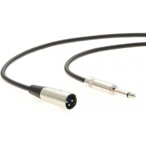 InstallerParts 25 Ft 1/4" Mono Male to XLR Male Microphone Cable- Compatible with Amplifiers, Instruments, and More!